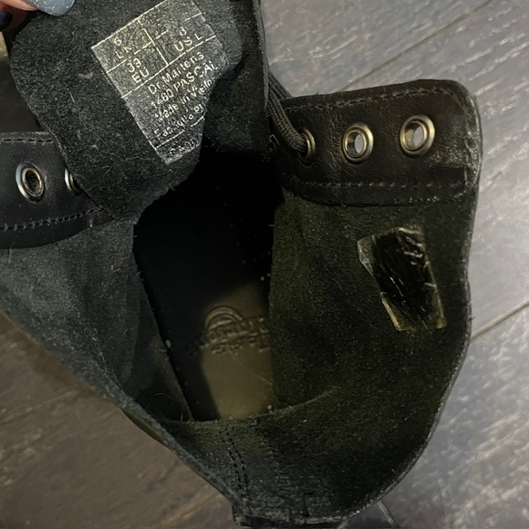 Dr Martens Pascal Boots Shoes Womens US 8 Black Leather 8-eye classic - Picture 8 of 9